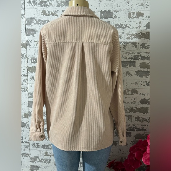 SHEIN Beige Corduroy Utility Jacket - Picture 2 of 4